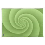 Five Arms Spiral in Green brushed metal texture Placemat