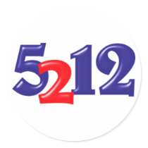 five before twelve time is running out round sticker
