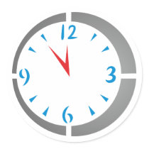 Five before twelve time is running out stickers