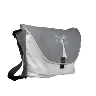 Five Blue Birds in a Tree Large