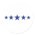 five blue stars stickers