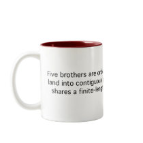 Five Brothers Divide Land mugs by puzzledgear Five Brothers Divide Land mugs