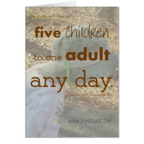 Five Children Note Cards cards
