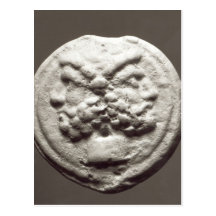 Five coins depicting Janus, Jupiter Post Cards