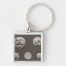 Five coins key chain
