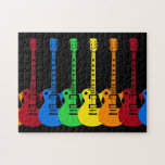 Five Colorful Electric Guitars puzzles