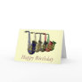 Five Colorful Saxophones Happy Birthday Card