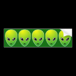 Five ETs - On Green bumper stickers