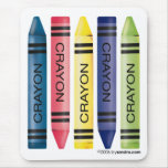 Five fat crayons mouse mat