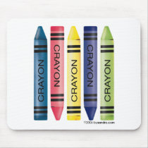 Five fat crayons mousepads