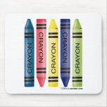 Five fat crayons mouse pad