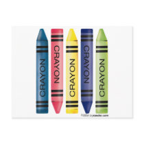 Five fat crayons postcards by bysandra Five fat crayons postcards