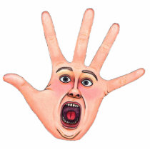 Five Fingered Face photo sculptures