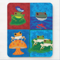 Five frogs mousepads
