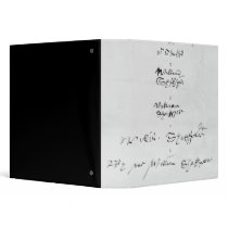 Five Genuine Autographs of William Shakespeare Binder