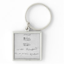 Five Genuine Autographs of William Shakespeare Key Chain