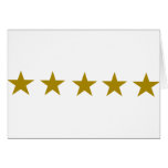 Five Golden Stars Greeting Card