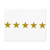 Five Golden Stars postcards