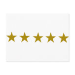 Five Golden Stars Postcards
