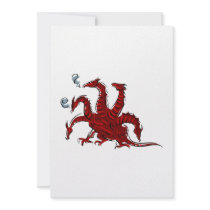 Five headed red dragon custom announcement