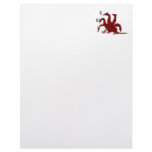 Five headed red dragon letterhead template