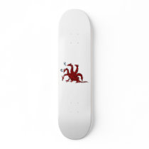 Five headed red dragon skateboard