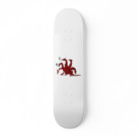 Five headed red dragon skateboard