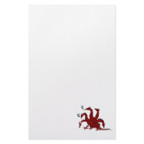 Five headed red dragon customized stationery