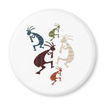 Five Kokopelli magnets