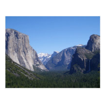 Five Landmarks Yosemite California Postcard