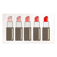 Five Lipsticks Makeup Artist Business Card
