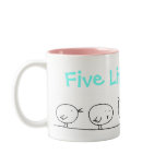 Five Little Birds - Blue mugs