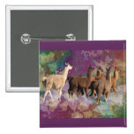 Five Llama Cloud Walk Fantasy White & Brown LLamas buttons