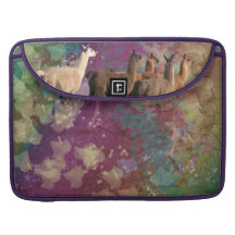 Five Llama Cloud Walk Fantasy White & Brown LLamas MacBook Pro Sleeve