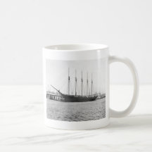 Five-Masted Schooner, 1800s Coffee Mugs