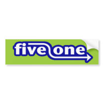 "five-one" Forward Motion Bumper Sticker bumper stickers