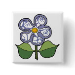 Five petal flower with solid outlinepattern petals buttons