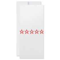 five red stars icon rack cards