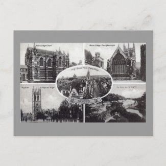 Five Scenes of Oxford England Vintage postcard