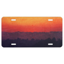 Five Shades of Sunset Painting License Plate at Zazzle