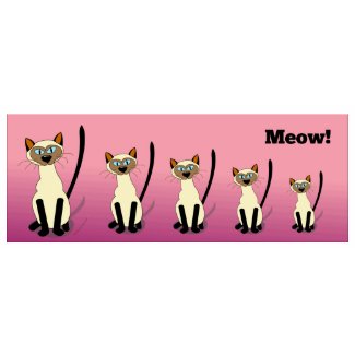 Five Siamese Cats Pink Travel Mug Stainless Steel mug