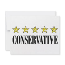 Five Star Conservative invitations by RightWingGifts Five Star Conservative invitations