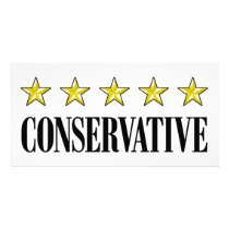 Five Star Conservative photo cards by RightWingGifts Five Star Conservative photo cards