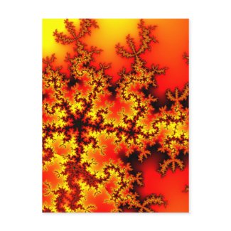 Five-star-fractal postcard