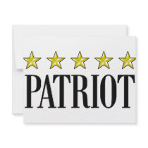 Five Star Patriot invitations by RightWingGifts Five Star Patriot invitations