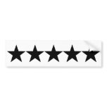Five Stars Bumper Stickers