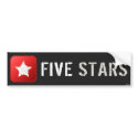 Five Stars bumper stickers