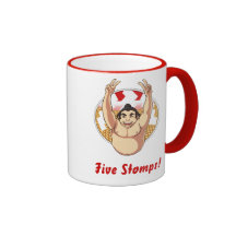 "Five Stomps!" Ringer Mug from SumoJoeSays.com