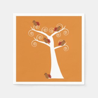 Five Thanksgiving Turkeys in a Tree