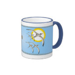 Five Tropic Birds and Sun Magnet Mug